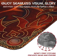 ENHANCE TCG Playmat - Tapis de jeu de cartes de table avec bords cousus, surface lisse et pochette de voyage avec cordon de serrage - Compatible avec MTG, YuGiOh, Pokémon, Lord of the Rings, et autres