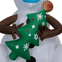 Christmas Inflatable Olaf Holding Christmas Tree