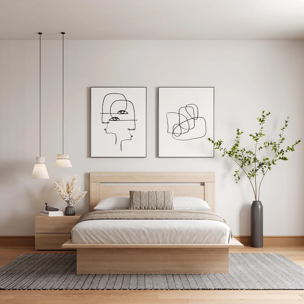 Ensemble de chambre à coucher 3 pièces Malibu