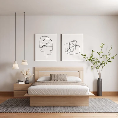Ensemble de chambre à coucher 3 pièces Malibu