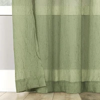 Mainstays Crushed Voile 2-Pack Sheer Grommet Curtain Panel Pair, 2 panels, sheer