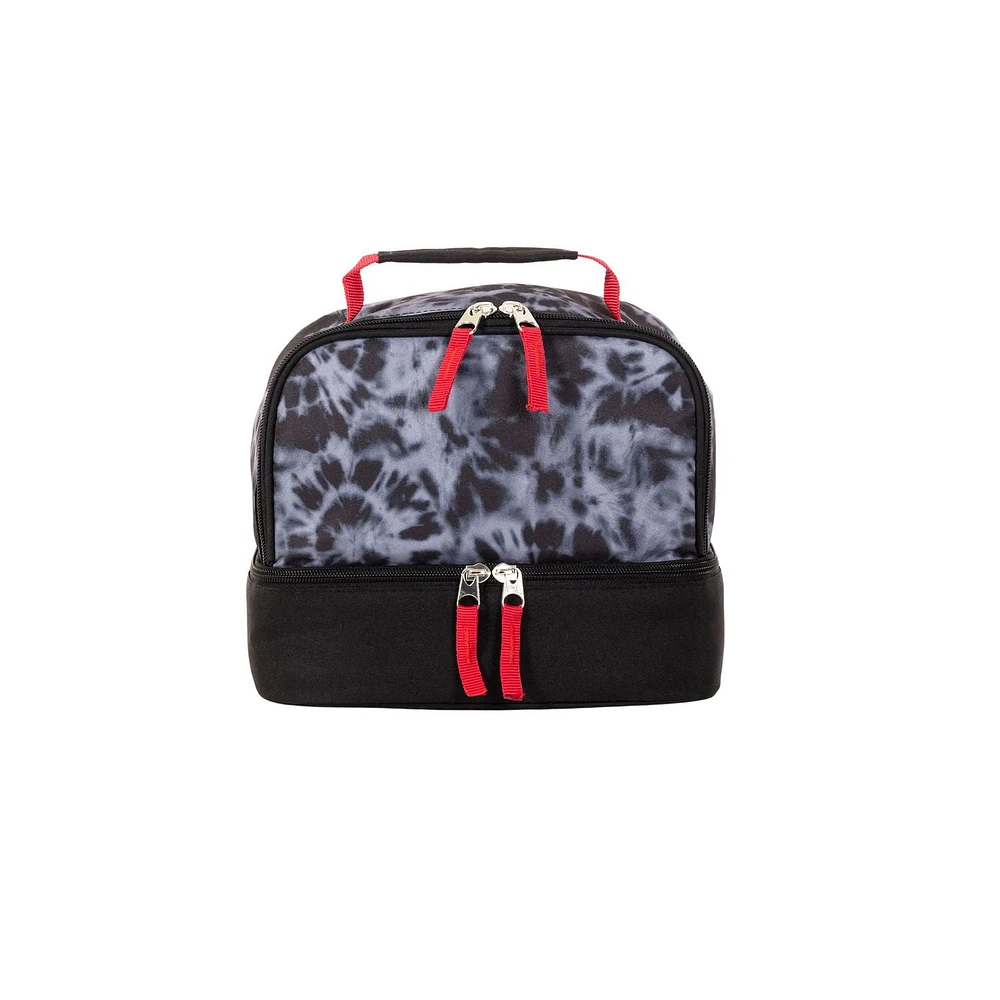Sac à lunch double compartiment, tie-dye