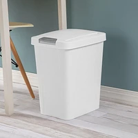 Sterilite Corbeille à déchets 28L TouchTop - Blanc 28L