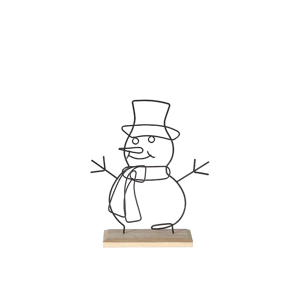 Petit Support Décoratif En Fil De Fer Pour Bonhomme De Neige - Lot De 2