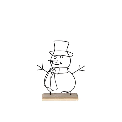 Petit Support Décoratif En Fil De Fer Pour Bonhomme De Neige - Lot De 2