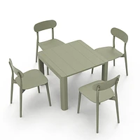 Table de patio carrée de la Collection Patioflare Plus, 40 po, gris foncé
