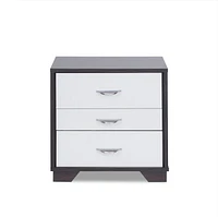 ACME Eloy Nightstand in White & Black