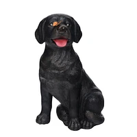 Black Dog with Butterfly Statue, 34cm Height Black Dog with Butterfly