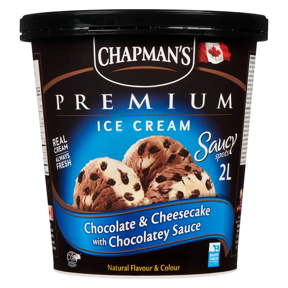 Chapman's Premium Chocolate & Cheesecake with Chocolate Saucy Spots Cream