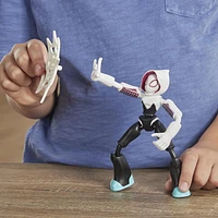 Marvel Spider-Man Bend and Flex  - Figurine flexible Ghost-Spider de 15 cm, incluant accessoire, pour enfants à partir de 6 ans