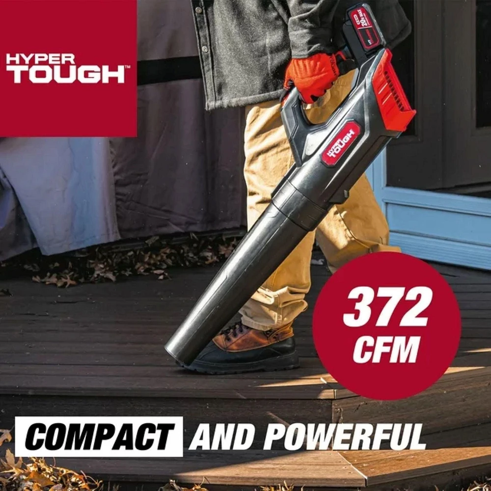 Hyper Tough 20V Max Cordless Turbine Blower, 4719, HT22-401-03-04, 20V Max 372 CFM Turbine Blower