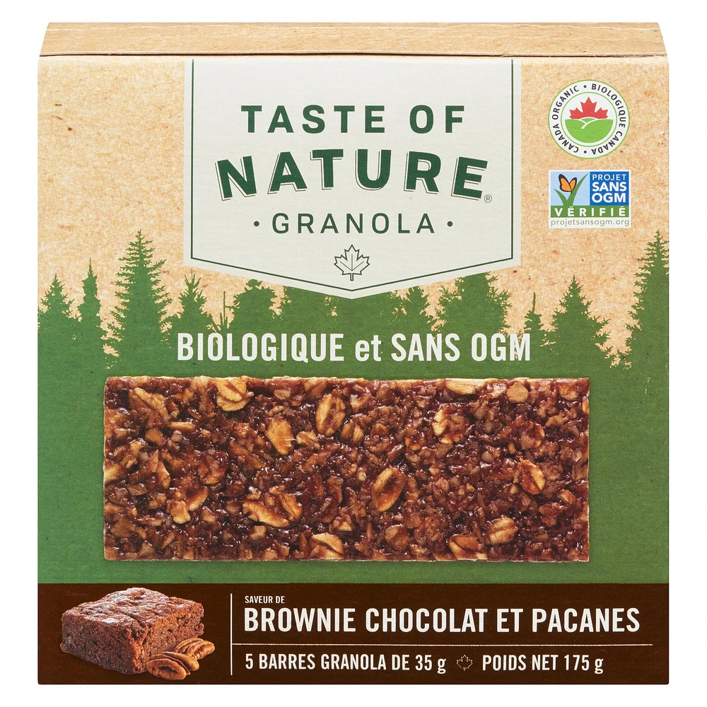 Taste of Nature Organic Chocolate Pecan Brownie Granola Bars