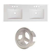 American Imaginations -in. W 3H4-in. Ceramic Top Set In White Color