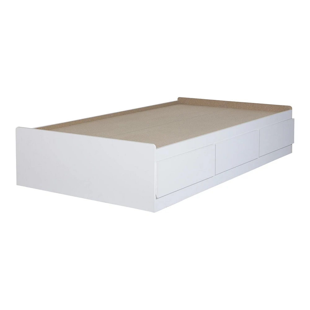 South Shore Step One Twin/Double Chocolate Brown Bed Storage