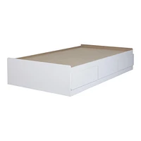 South Shore Step One Twin/Double Chocolate Brown Bed Storage