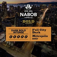 Nabob Dark Bold Roast Full City Dark Ground Coffee, 340g Canister, 340g