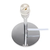 Simple Designs Mini lampe de table chromée avec abat-jour en tissu inclin