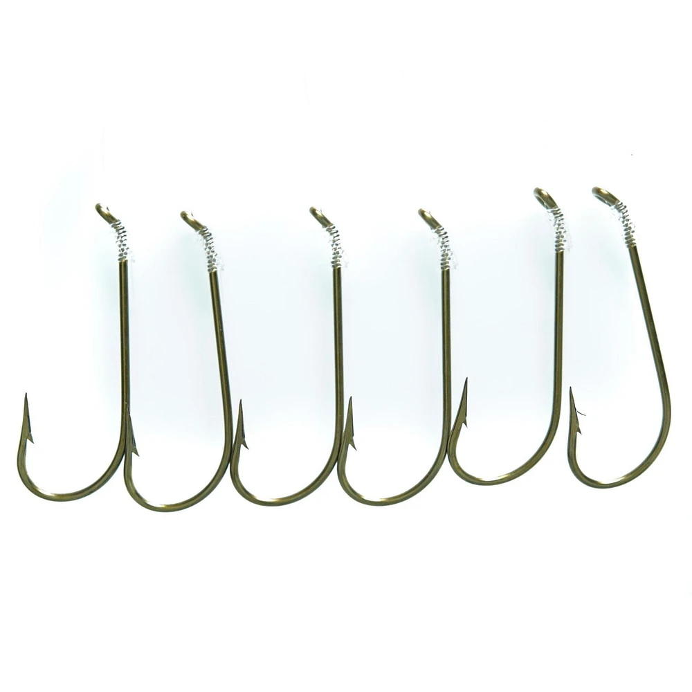 Mustad 164A-4-6 Hameçon Kirby classique à snelled (3164A) - Bronze, taille 4 (777532) Hameçon Kirby Snelled classique Bronze, taille 4