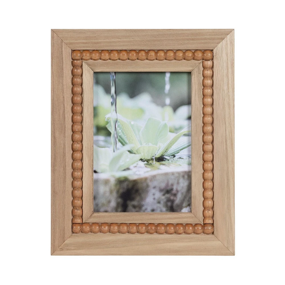 hometrends Sorel Picture Frame, Beaded Natural Finish