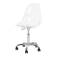 Heavenly Collection Acrylic Office Chair, Clear Office Chair, Acrylic Desk Chair, Acrylic Adjustable Chair, Adjustable Office Chair, Acrylic Swivel Chair, Clear Chair with Wheels, Office Chair