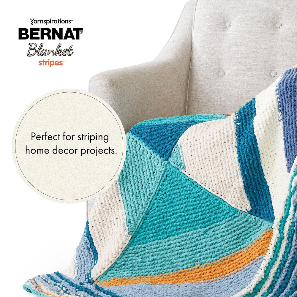 Bernat® Blanket Stripes™ Yarn, Polyester #6 Super Bulky, 10.5oz/300g, 220 Yards