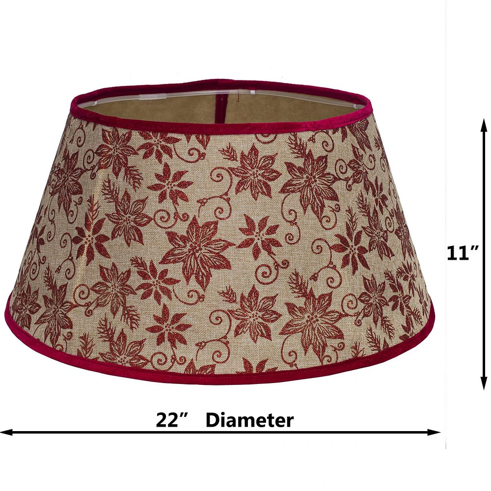 Holiday Time Red Poinsettia Stand Band™ Tree Stand Collar