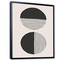 Designart Lignes géométriques minimales et cercle IV ART MURAL À CADRE FLOTTÉ