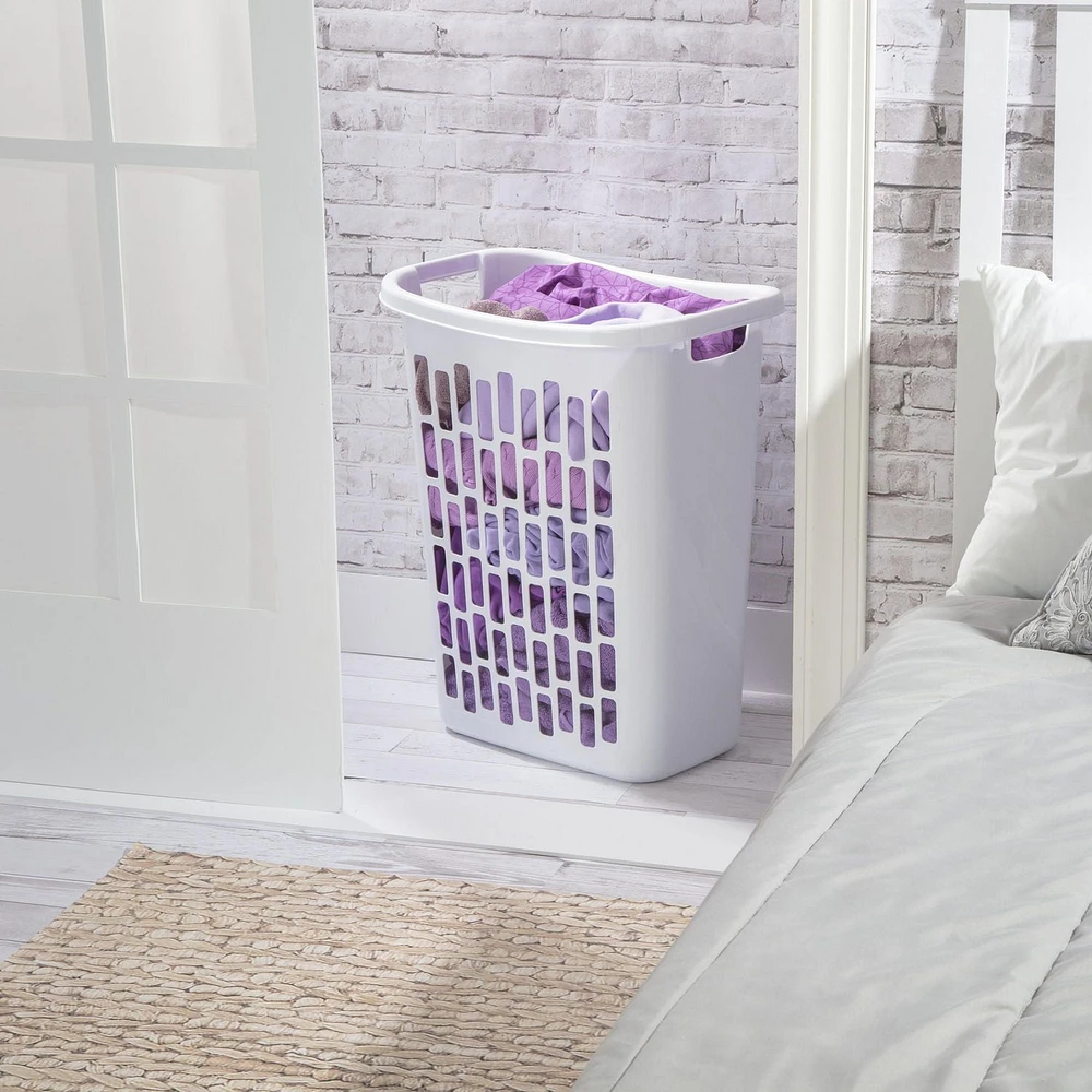 Sterilite Rectangular Open Hamper- White, Each