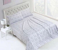 4 Piece Printed Microfibre Sheet Set