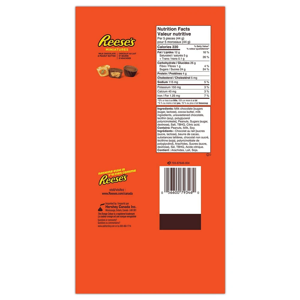 Friandises MOULES AU BEURRE D’ARACHIDES REESE'S Miniatures 900g