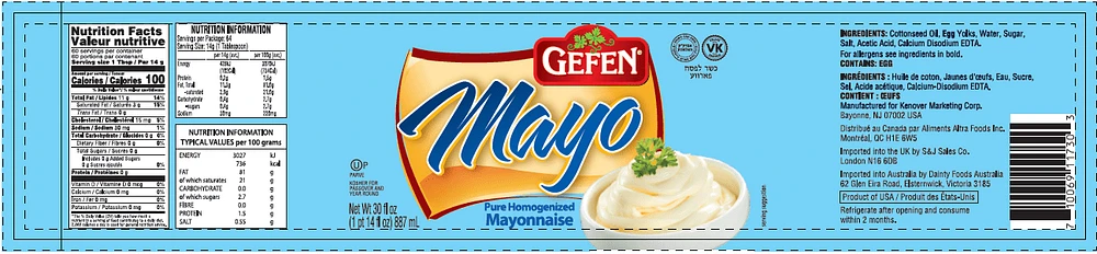 Gefen L - Mayonnaise KFP 907g