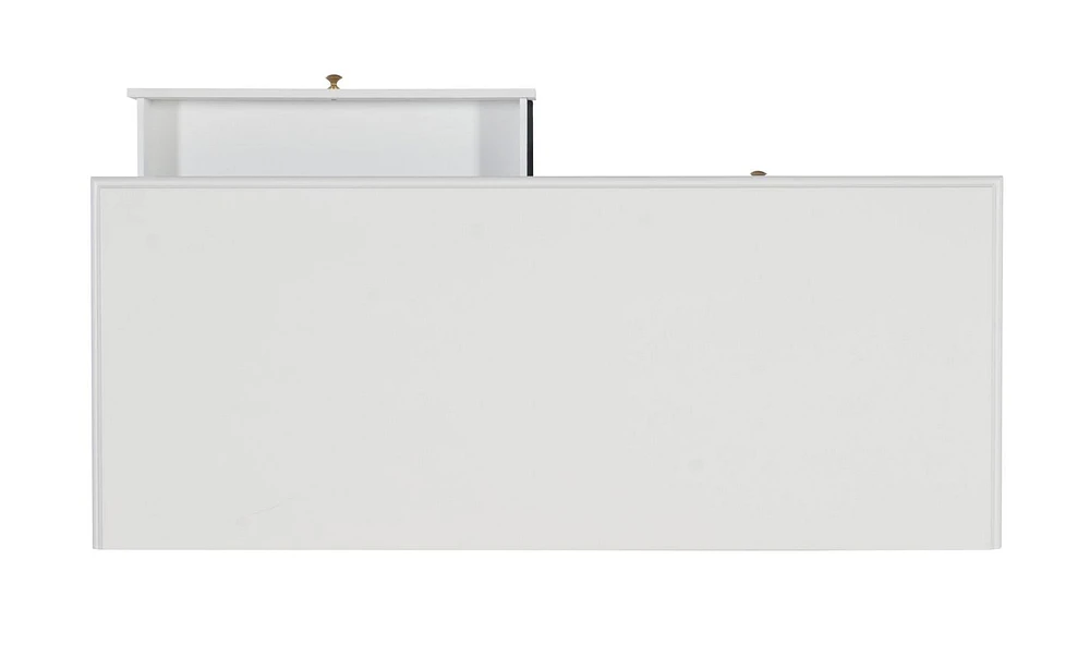 Parker White and Gold Campaign Desk