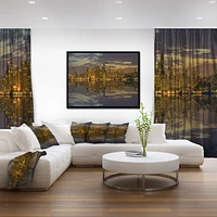 Design Art San Francisco Au Coucher Du Soleil Panorama  Sur Toile Encadrée