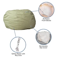 Oversized Green Dot Bean Bag Chair