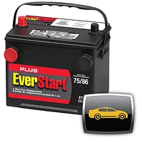 EverStart ES-PLUS 60-DT450, 12 Volt, Car Dual Terminal Battery, Group Size 75, 475 CCA