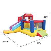 Château gonflable géant gonflable Climb 'N Bounce Clubhouse avec toboggan BANZAI
