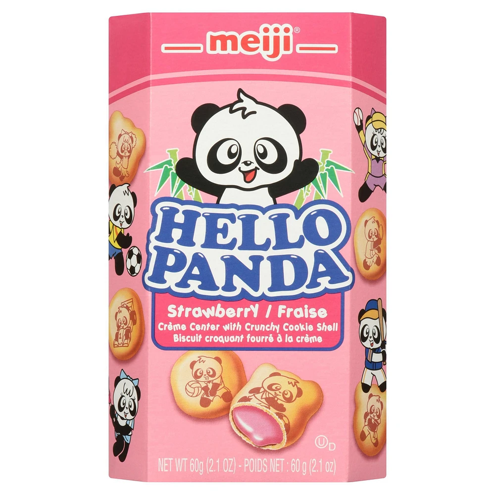 Meiji Hello Panda Cookies - Strawberry, 60 g