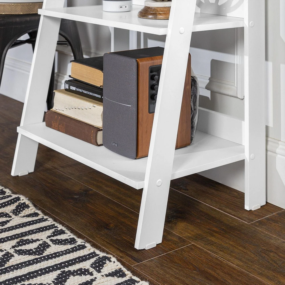 Manor Park 4 Shelf Simple Modern Wood Ladder Bookcase