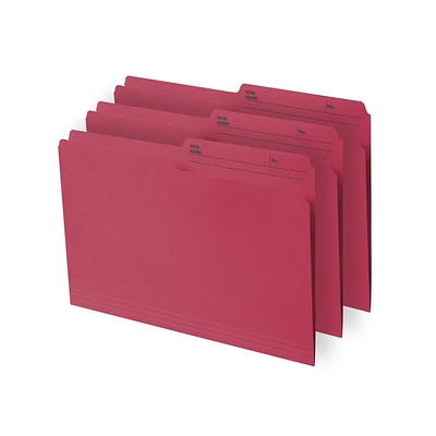 Continental Letter size File Folders. Red colour, 12 count