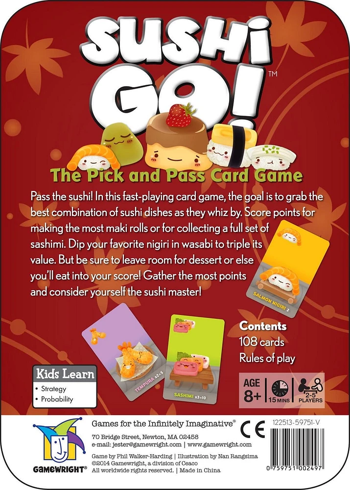 Kroeger Sushi Go! - The Pick And Pass Card Game