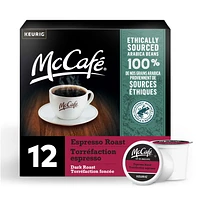 McCafe Premium Espresso Dark Roast, K-Cup Coffee Pods, 12 Count