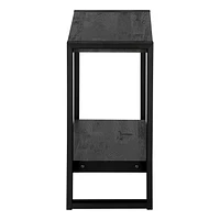 Monarch Specialties  Table D'appoint, Coté, Bout, Table De Nuit, Lampe, Salon, Chambre À Coucher, Stratifié Noir, Métal Noir, Industriel