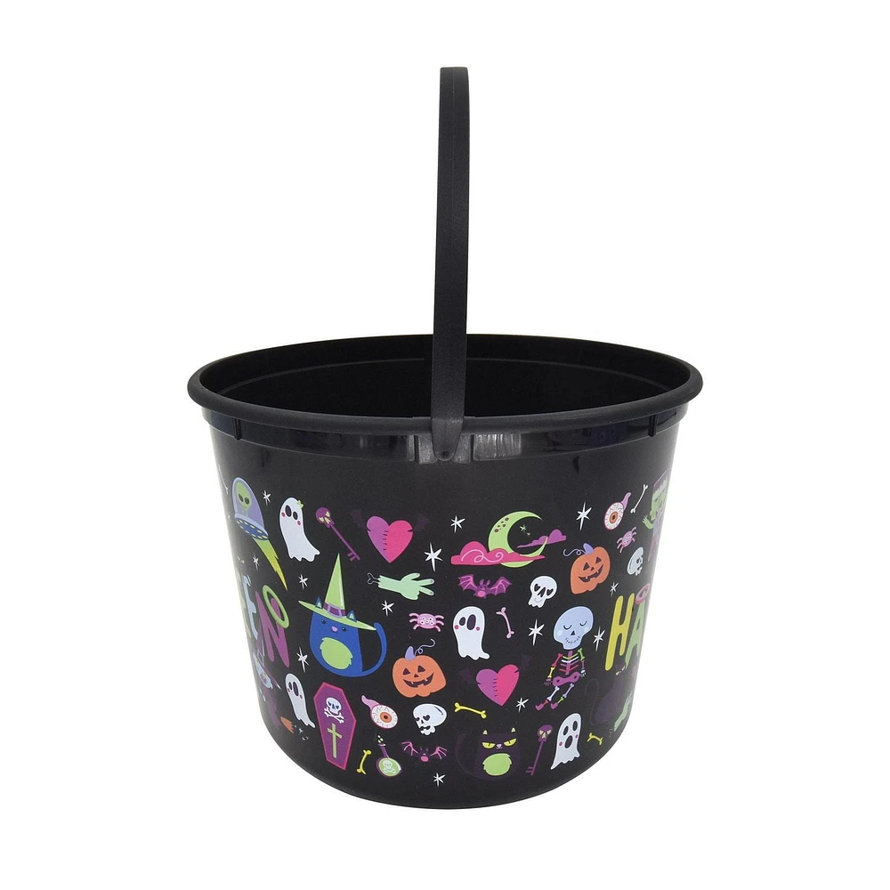 Halloween Black Halloween Trick or Treat Plastic Pail, Party Favors, Way to Celebrate