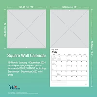 Wyman Publishing Nova Scotia 2024 12x24 Inch Square Wall Calendar, 9781525611582