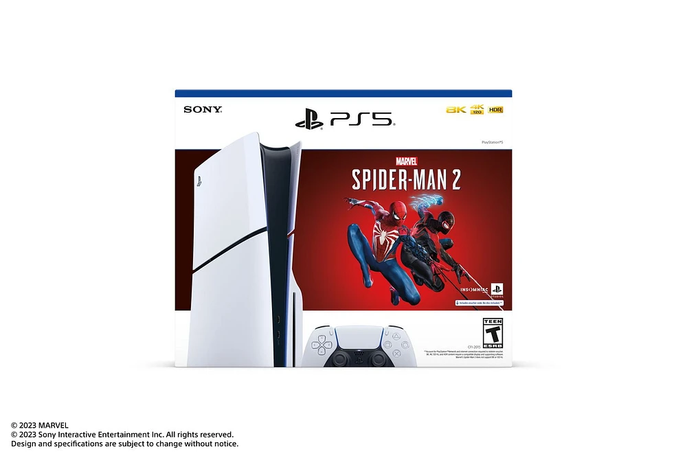 PlayStation®5 Console – Marvel’s Spider-Man 2 Bundle with Bonus Game (Model Group - Slim), PlayStation®5