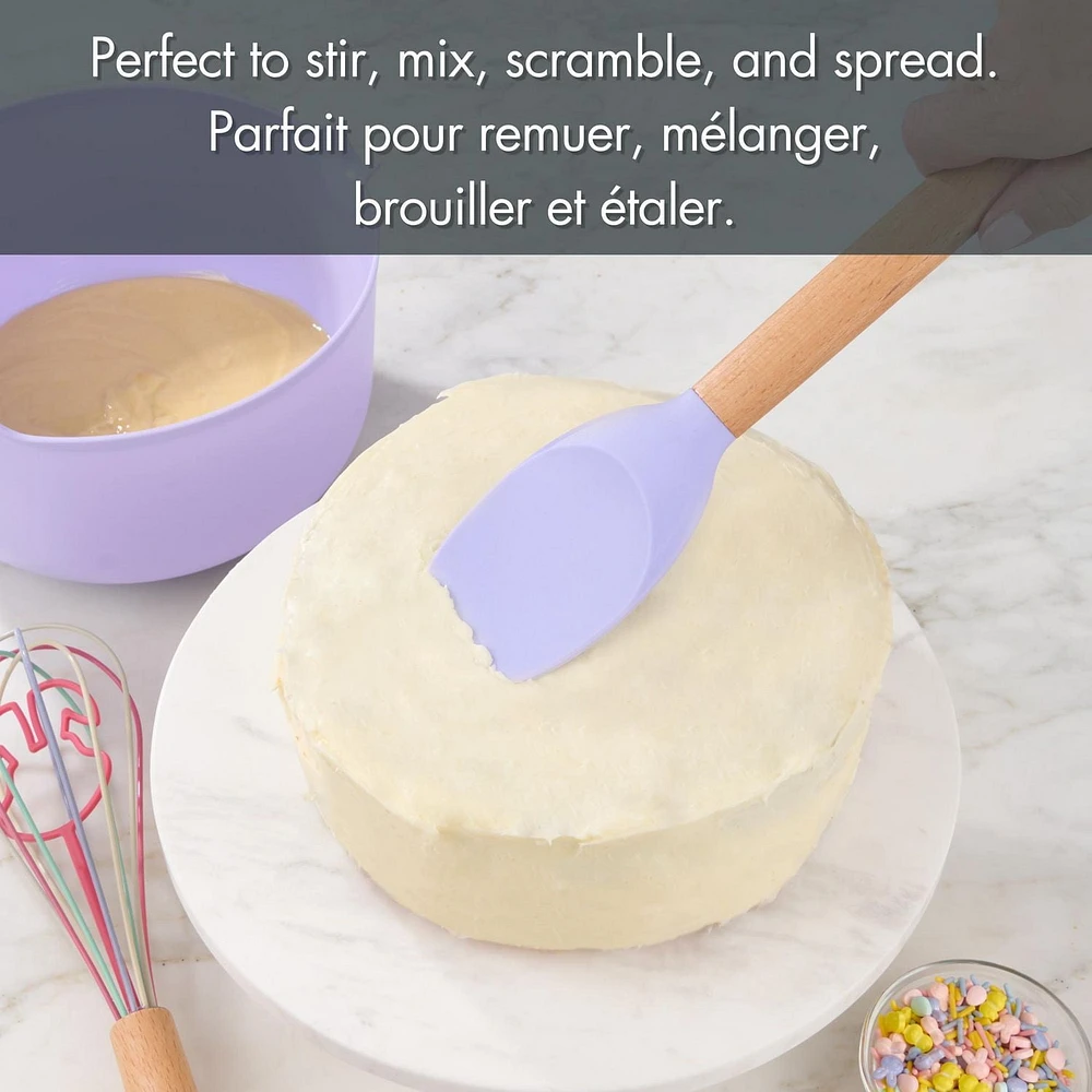 Spatule-Cuillère Way to Celebrate en Silicone de 11.6”, Mauve