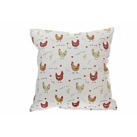 Coussin De Coton (18 "X 18") (Poulet De Ferme) - Ensemble De 2