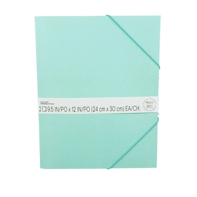 Chemise turquoise, Noté par la marque Post-it®, 9,5 po x 12 po, 2/paquet