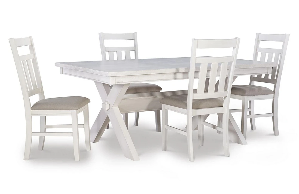 Padilla 5-Piece Dining Set, White