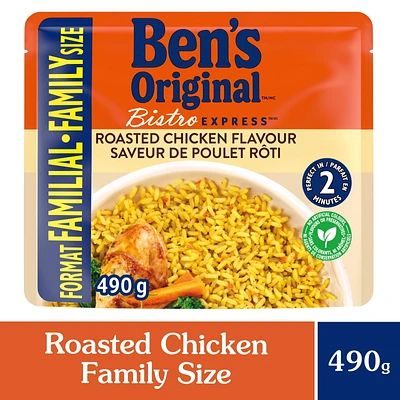 BEN'S ORIGINAL BISTRO EXPRESS Family Size Roasted Chicken Flavour Rice, 490g, Ben's Original Bistro Express Family Size Roasted Chicken Flavour